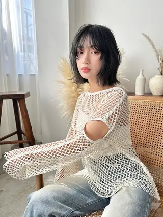ミディアム カラー 💘韓国レイヤー上 品カラーruru💘のヘアスタイル