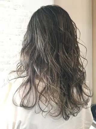 セミロング カラー Real me 鈴木のヘアスタイル