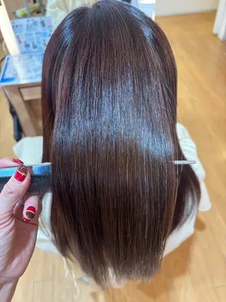 ミディアム 髪質改善カラー 清利あやなのヘアスタイル