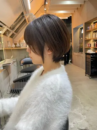 ショート 縮毛矯正 髪質改善 韓国風レイヤー 吉田のヘアスタイル