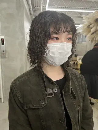 ミディアム パーマ 無料カットモデル募集 🌱ひょうがのヘアスタイル