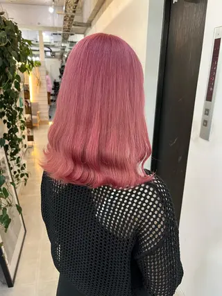 ミディアム カラー ブリーチ有無Wカラー メンズパーマ大成のヘアスタイル