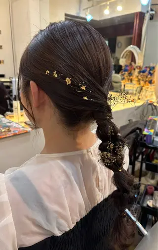 セミロング ヘアアレンジ 森 陽子のマツエク・マツパデザイン