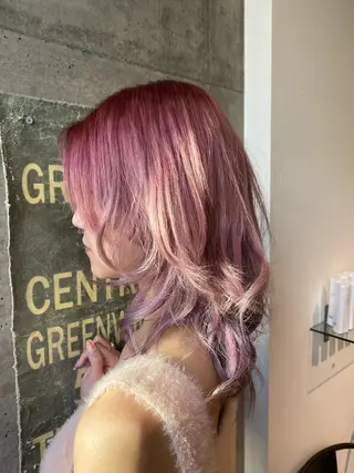 セミロング カラー KEN KENのヘアスタイル