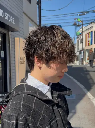 パーマ メンズ 【メンズ特化⚡️】 曲がる矯正/千原涼麻のヘアスタイル