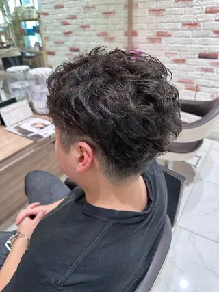 パーマ メンズ 【𝐀𝐬𝐡大森】 石崎竜祐のヘアスタイル