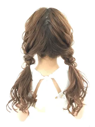 セミロング ヘアメイク エンカレッジのヘアスタイル