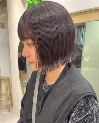 ショート カラー 髪質改善ストレート 🌈似合わせカットのヘアスタイル