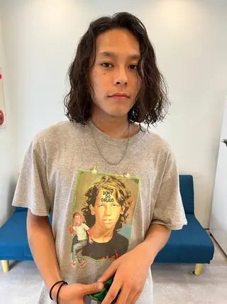 パーマ メンズ 坂口 敬志朗のヘアスタイル