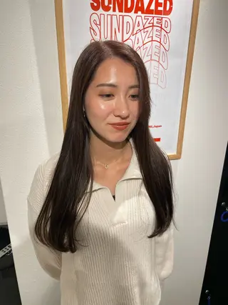 セミロング カラー 悦喜 雅史のヘアスタイル