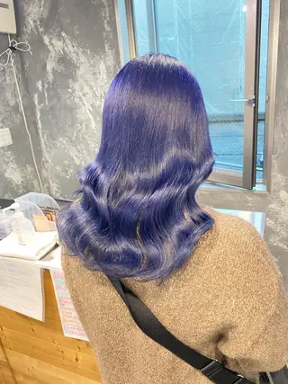 セミロング カラー エフェクトブリーチ 🌟前澤啓太朗のヘアスタイル