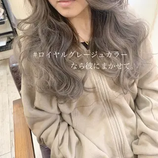 ロング カラー ◆感動口コミ/最小顔 理論カット◆森口 峻のヘアスタイル