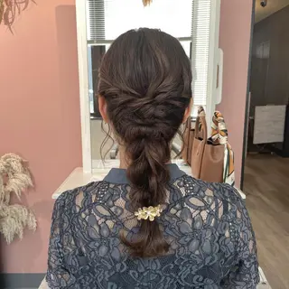 セミロング ヘアアレンジ Hair Labo ASH  あみん♡のヘアスタイル