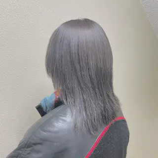 ミディアム カラー パーマ ヘアアレンジ メンズ キッズ ネイル マツエク・マツパ 切りっぱなしヘアボブ ミディアムヘアRYOのヘアスタイル