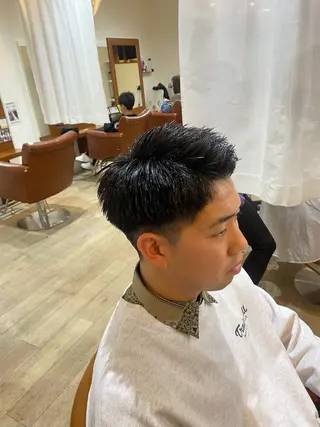 ショート メンズ 縮毛矯正とレイヤー カット/杉村凜汰郎のヘアスタイル