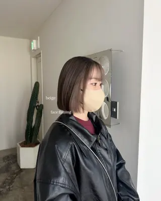 ミディアム カラー 透明感カラー/顔周り レイヤー/髪質改善のヘアスタイル