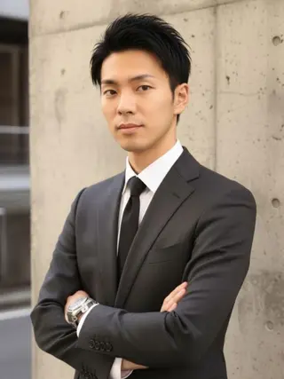 メンズ ヘアサロンM新宿 カットカラーブリーチのヘアスタイル