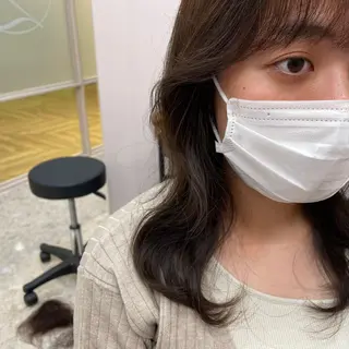 セミロング カラー ヘアアレンジ 蔵前🫧韓国風レイヤ ーカット🫧KAHOのヘアスタイル