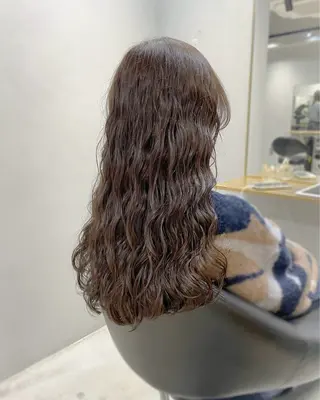 ロング カラー パーマ 【表参道】Ruri デジタルパーマのヘアスタイル