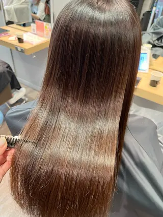 ロング 韓国　縮毛矯正 髪質改善　木村のヘアスタイル