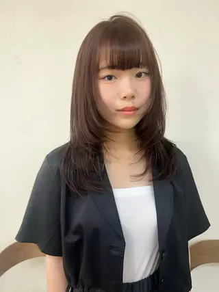セミロング 💞艶モテ髪✨ MOENA💞のヘアスタイル