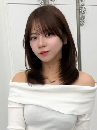 ミディアム カラー ヘアアレンジ 顔周り&ミディアム 特化/池袋/kokiのヘアスタイル