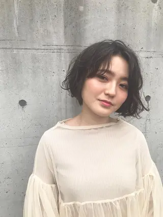 ショート カラー パーマ emme エミィ/立川のヘアスタイル