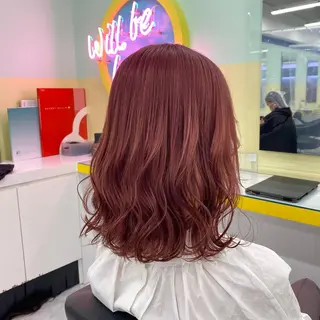 セミロング カラー ヘアアレンジ mai🍑暖色カラー /レイヤー💖のヘアスタイル