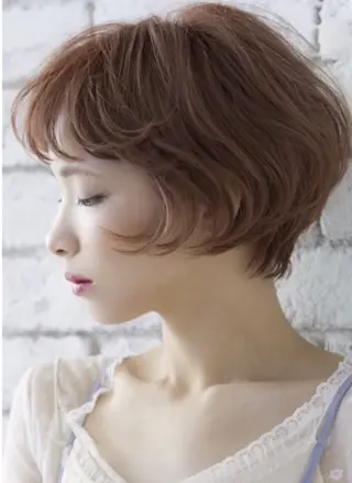 ショート カラー パーマ ヘアアレンジ メンズ キッズ 堀岡 さやかのヘアスタイル