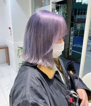 ミディアム カラー ウルフカット ハッシュカット/七海のヘアスタイル