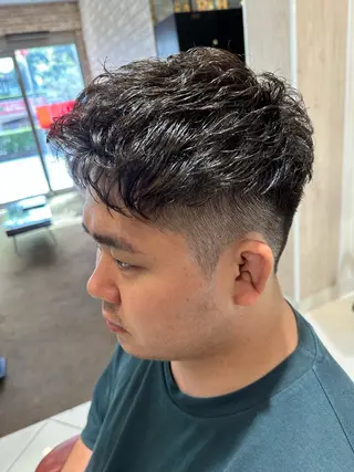 ショート パーマ メンズ 💈メンズ特化 美容師サキ💈のヘアスタイル