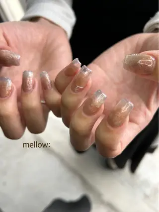 ネイル mellow:ｸﾙﾐ ﹡˖˟༝🎀˖˟ ༝のネイルデザイン
