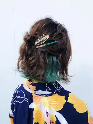 ミディアム 京都最安価エクステ muuka🦋のヘアスタイル