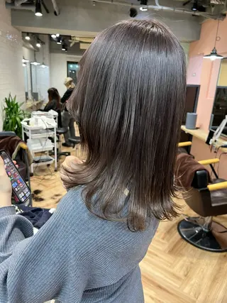 ミディアム カラー もり まりものヘアスタイル