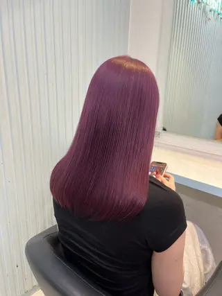 セミロング カラー ブリーチカラー 🩵MIZUKIのヘアスタイル