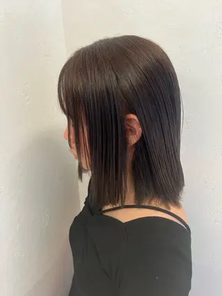 ミディアム カラー ボブ/透明感カラー /さちかのヘアスタイル