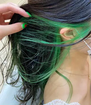 ロング プルエクステ/インナ ーカラー🦊はるなのヘアスタイル