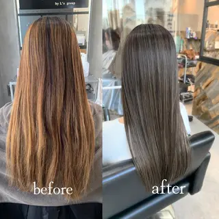 ロング カラー ヘアアレンジ VIM hairおもろまち店のヘアスタイル