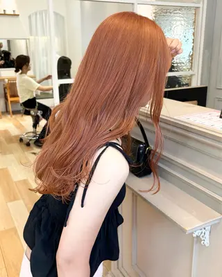 ミディアム カラー オリーブ/縮毛♡ Natsuno🩰のヘアスタイル