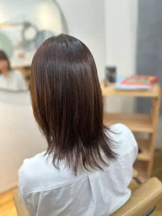 ミディアム 大阪　美容師 ゆいのヘアスタイル