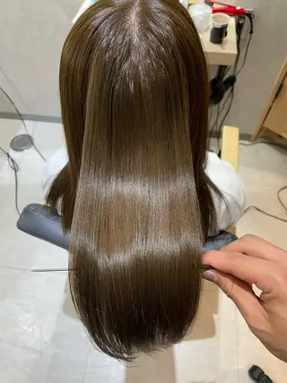 ロング カラー フェイスレイヤー/ 小顔/髪質改善　関のヘアスタイル