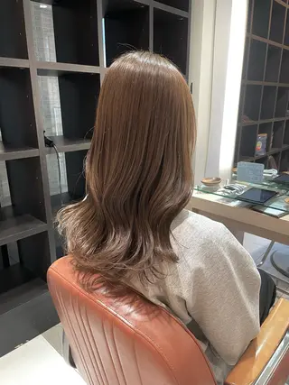 セミロング カラー 青沼夏未/オリーブ/ 寒色カラーのヘアスタイル