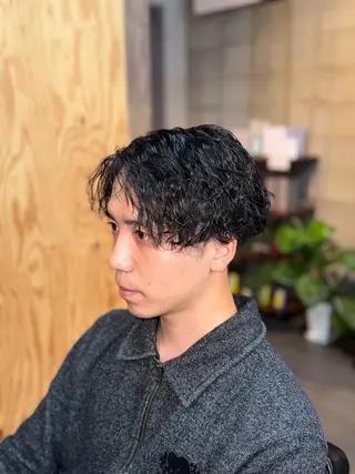 ショート パーマ メンズ 増山 諒 【メンズ専門美容師】のヘアスタイル