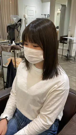 セミロング 前橋 姫奈のヘアスタイル