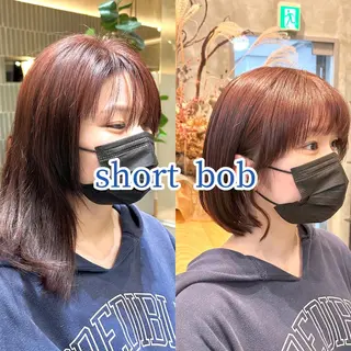 ショート 縮毛矯正・似合わせ タナカ レイヤのヘアスタイル