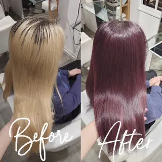 ヘアアレンジ カラー かわい ゆうな 髪質改善/縮毛矯正のヘアスタイル