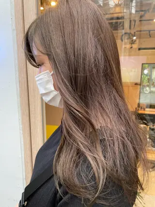 セミロング カラー hazuki 🌝のヘアスタイル