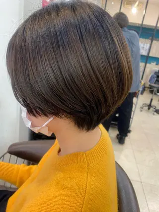 ショート カラー パーマ ヘアアレンジ kame|レイヤー / 似合わせ顔周りのヘアスタイル