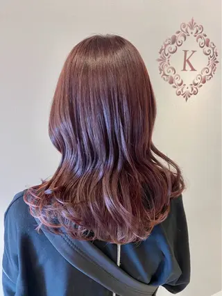 ミディアム カラー 川村 夏のヘアスタイル