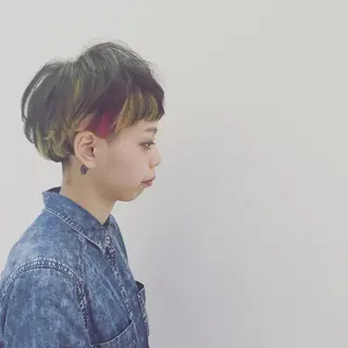 ショート カラー ハイトーン×髪質改善 KENTAのヘアスタイル